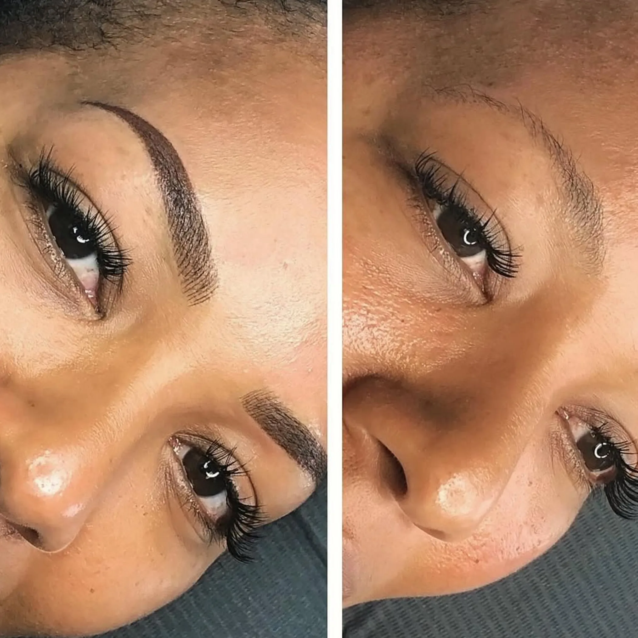 comparison of different brow tattoo styles