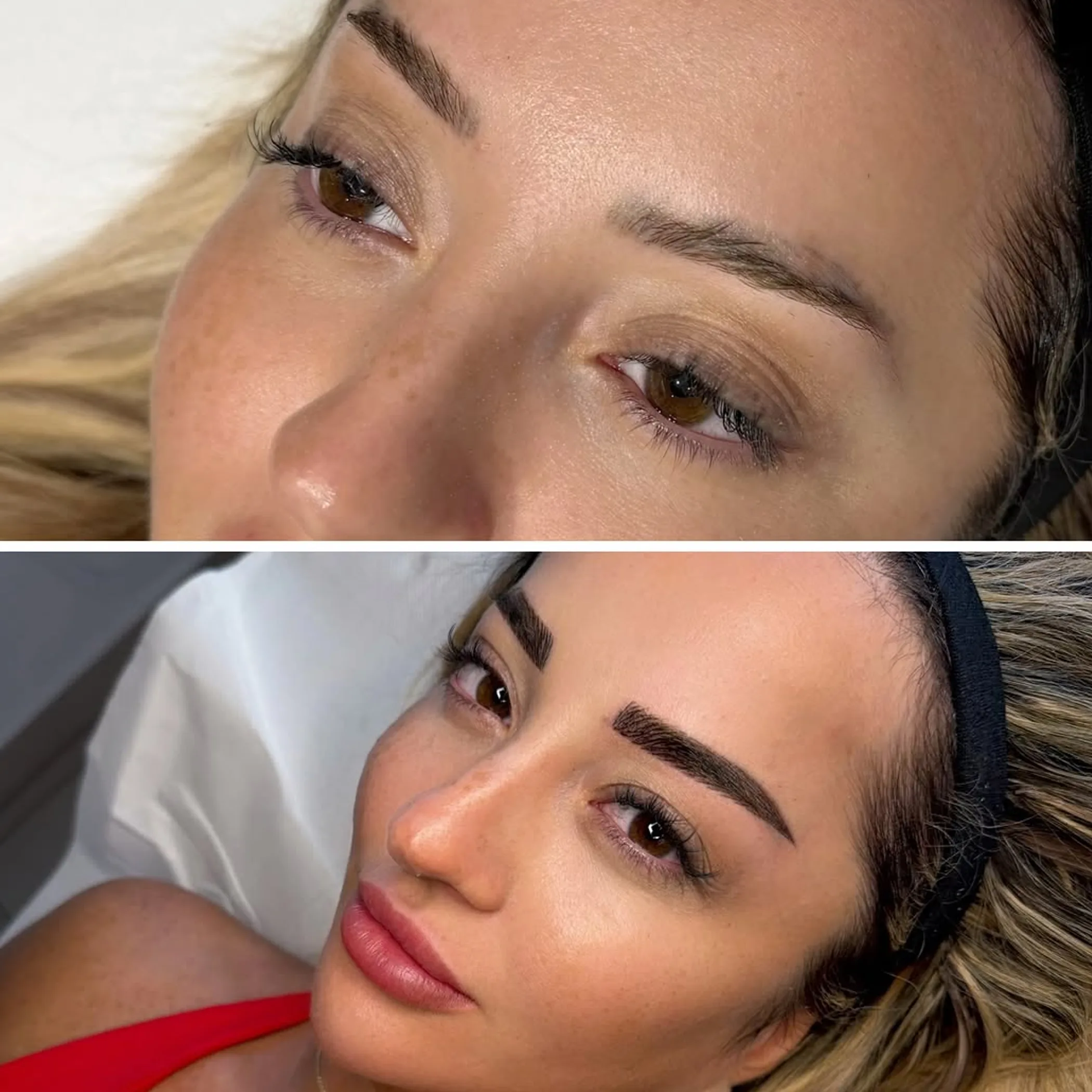 eyebrow tattoo before and after