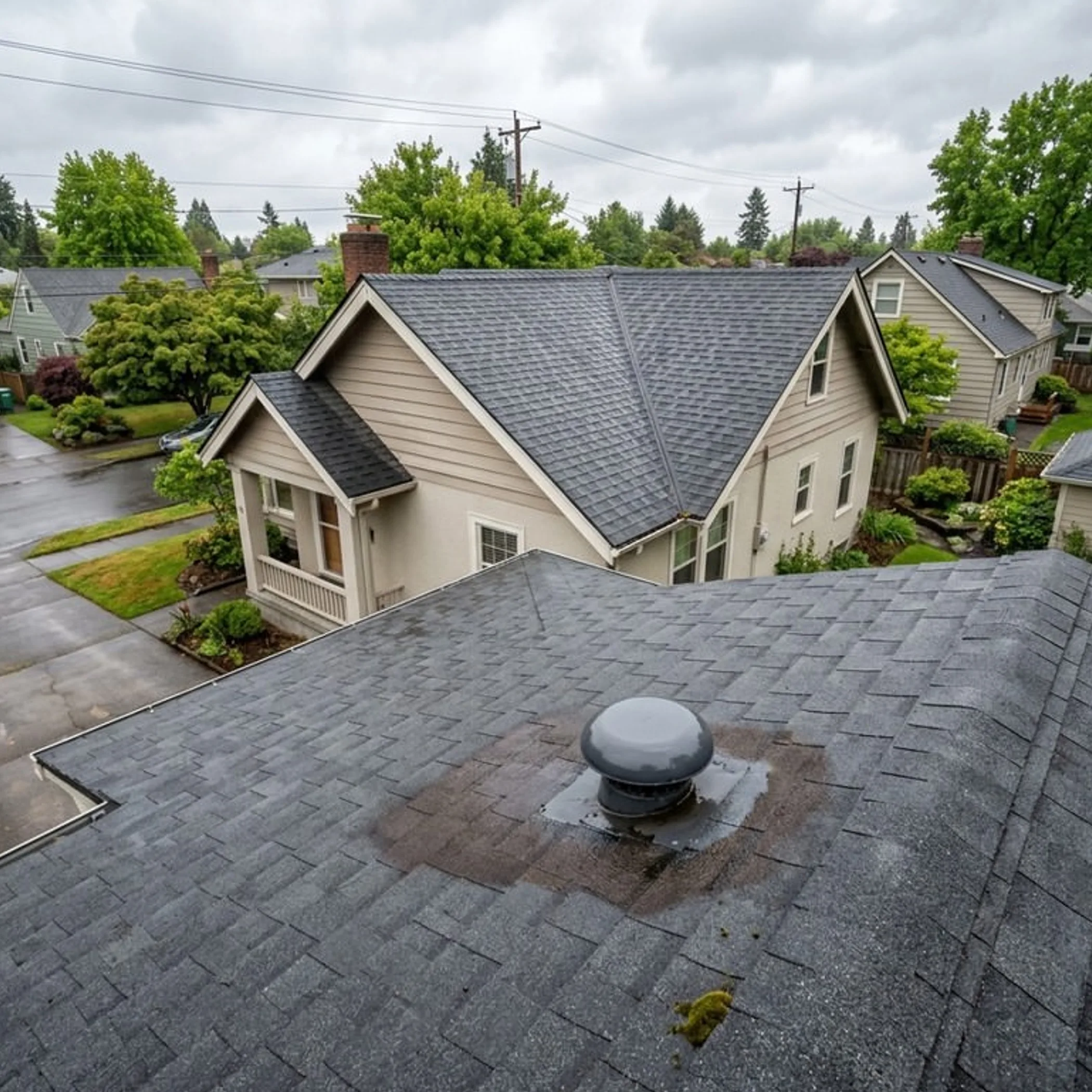 shingle roofs with roof vent