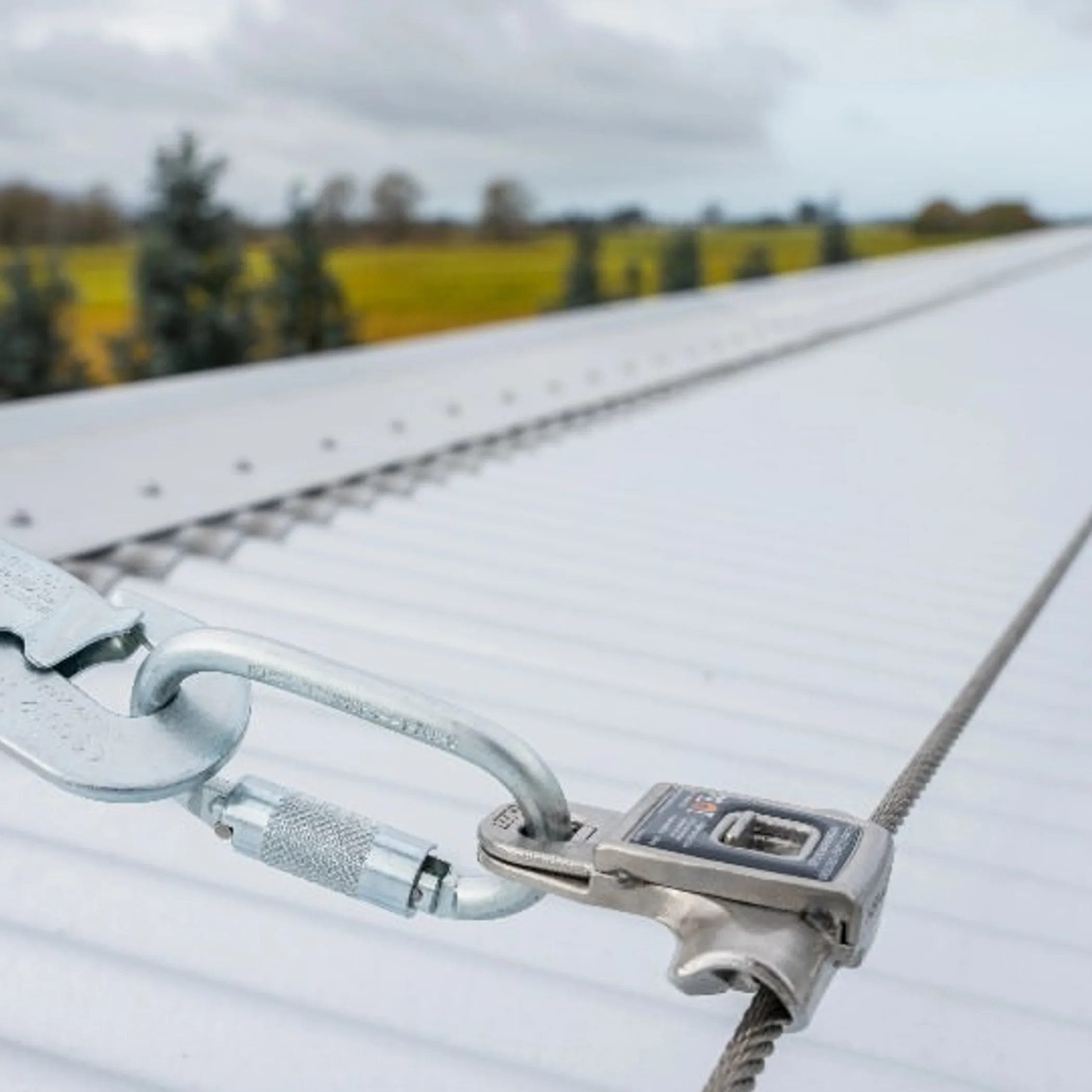 height-safety equipment on commercial roof